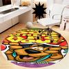 Scooby-Doo Printed Round Rug Carpet Chair Rug Area Rug Entryway Doormats,for Office Chair Living Room Bedroom Kitchen Room.
