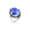 Кольцо из серебра 925 пробы с танзанитом V6421, ярко-синее кольцо, овальное кольцо, подарок на День святого Валентина, подарок для нее, подарок на день рождения, ювелирные изделия ручной работы, серебряное украшение