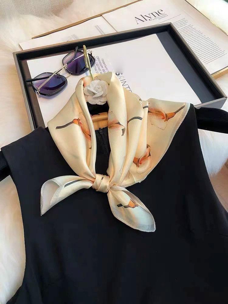 100% натуральный шелковый шарф женский бандана квадратные шарфы шарф платок шелковица мода роскошь высокое качество хиджаб платок женский