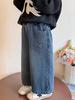 Детские джинсы широкого кроя в корейском стиле - Коллекция весна/осень 2025