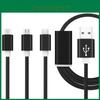 3-в-1 Зарядное устройство USB-кабель Micro Type-C Кабель для синхронизации данных Для iPhone 5 6 Android 7plus