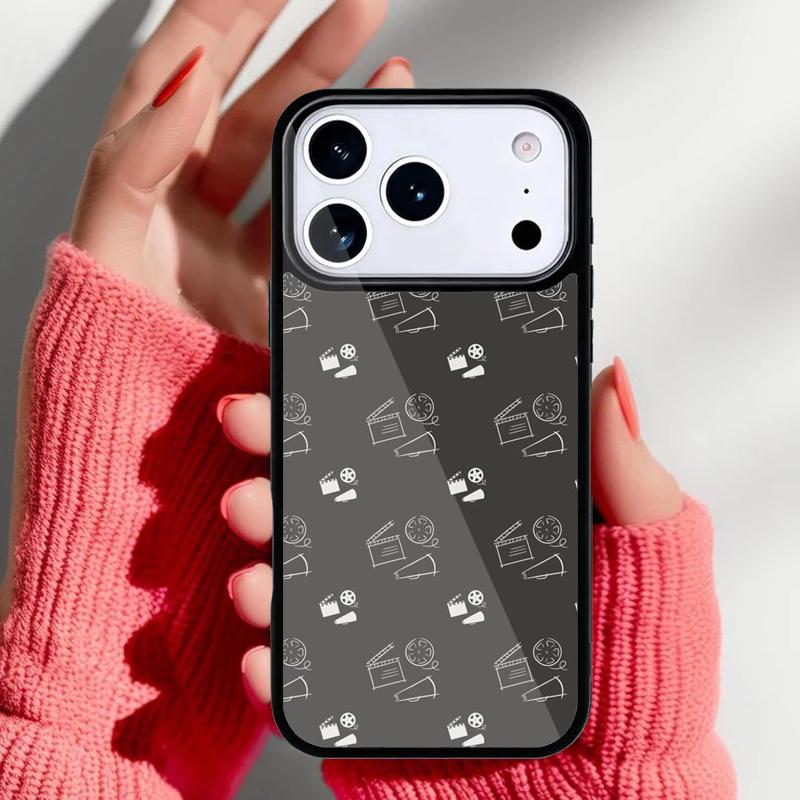 Чехол для телефона Кинохлопушка для iPhone 17 16 15 14 13 Pro Max Задняя крышка для 12 11 Pro Coque