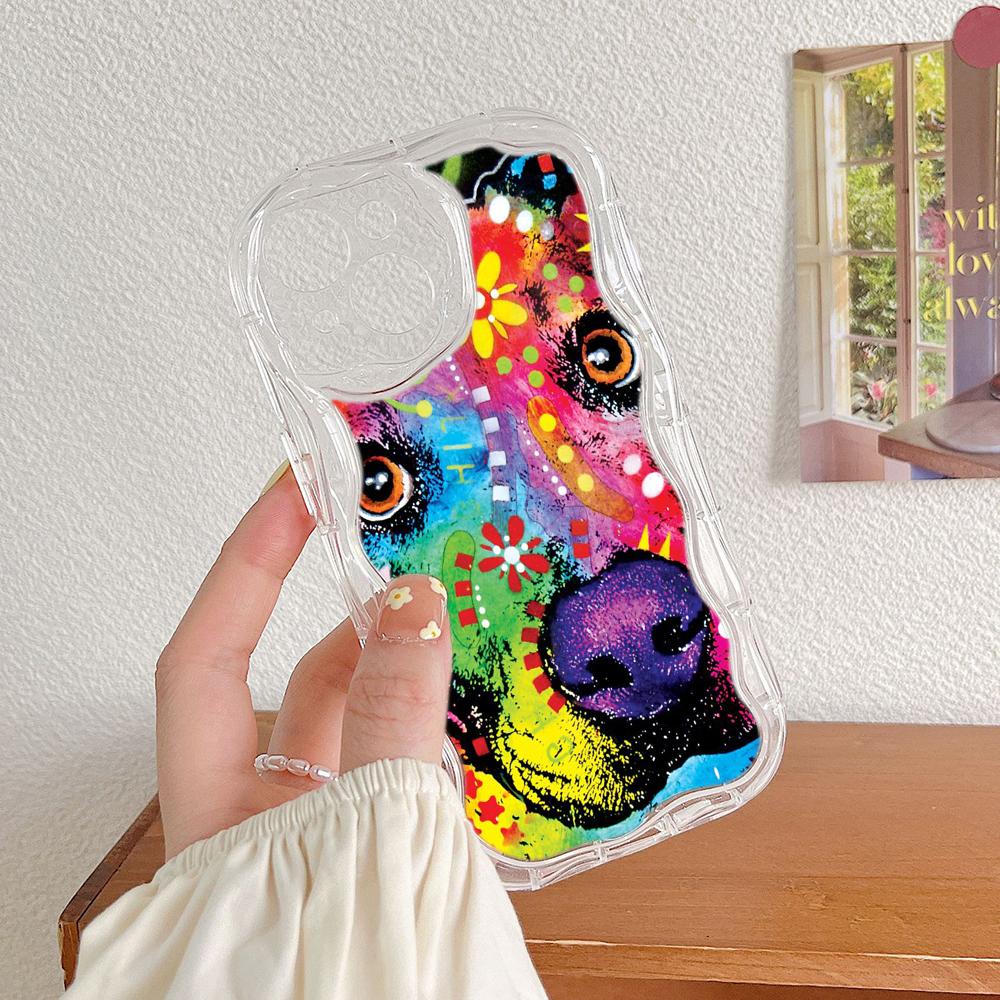 Ae76 Dog Color Doodle Design Art Защитные чехлы для телефонов для Xiaomi Poco X5 F6 Redmi Note 13 12 11 Pro 13C 12C A3 Huawei Honor 90 Wave Задняя крышка из ТПУ