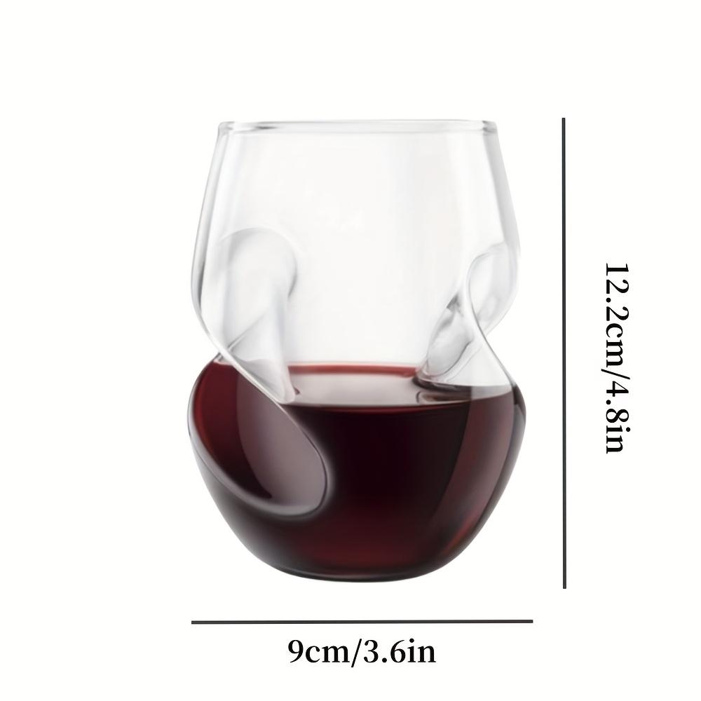 Бокалы для красного вина - Высокоборосиликатное стекло, Уникальный вихревой дизайн, Можно мыть в посудомоечной машине, Идеально подходят для кофе со льдом, латте, сока