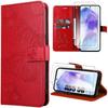 Protective Case - BOOLING - for Samsung Galaxy A05s - Butterfly Pattern - Red - 2 Tempered Glasses