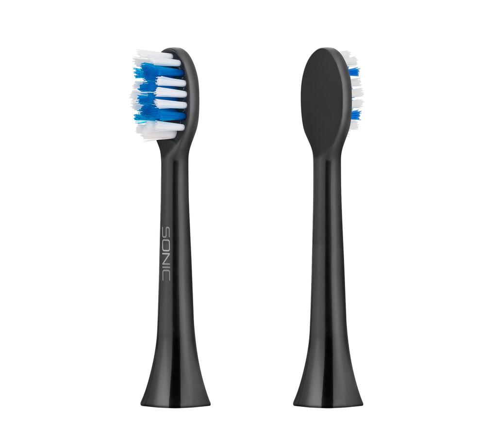 Teesa SONIC BLACK hard toothbrush heads