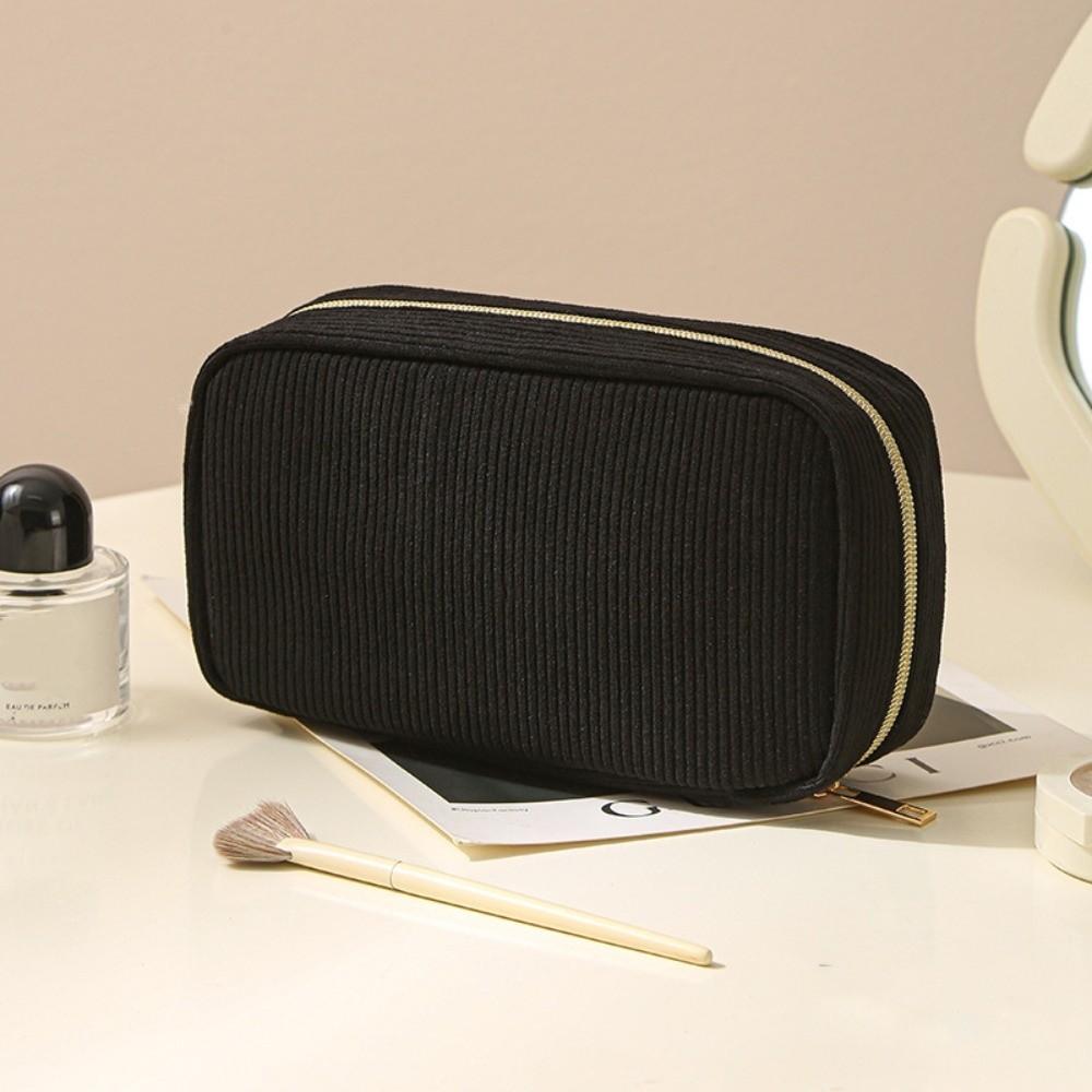 Fashion Portable Storage Bag Multifunctional Corduroy Handbag Simple Large Capacity Cosmetics Bag Women