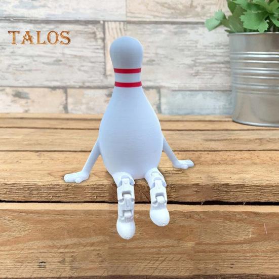 Гибкий боулинг-приятель, настольный мяч для боулинга с шарнирными ножками, 3D-печатный орнамент на тему боулинга, подарки для любителей боулинга