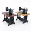 1/12 Dollhouse Miniature Antique Sewing Machine Plastic Model Props Decorative Toys Simulation Miniature Model Toys