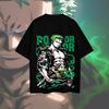 Футболка в уличном стиле с изображением Ророноа Зоро из One Piece Мужская Женская Аниме Графика Хлопок Короткий Рукав
