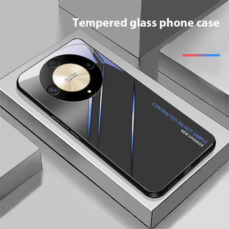 Градиентный треснувший красный чехол для телефона из закаленного стекла Honor Magic 6 50 70 90 Lite X7b 200 Pro Nova 10 Nova 5T X6 P30 Pura 70 Ultra