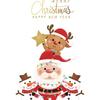 Санта-Клаус, лось, снеговик, наклейка на дверь холодильника, наклейка на окно, настенные украшения, Веселый рождественский декор для дома, С Новым годом