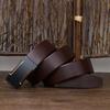 3.5CM Pure Cowhide High Quality Genuine Leather Belts for Men Strap Male Automatic Buckle Business Suit Trouser Belt Luxury