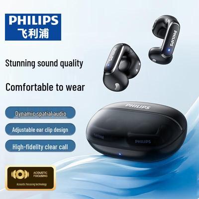 Беспроводные Bluetooth спортивные наушники Philips с клипсой и открытым дизайном
