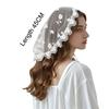 Trendy Wedding Round Hairscarf Ethnic Church Hair Veil Fashion Evening Party Headwear  For Female