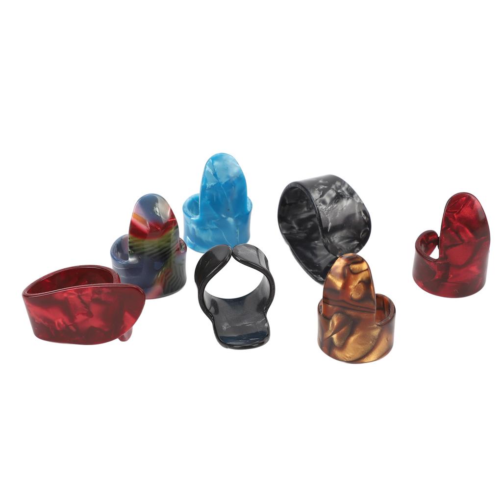 7Pcs Guitar Thumb Picks Celluloid Guitar Bass Parts Adjustable Finger Picks for Guitarists and Music