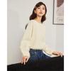IEF Women's Elegant Knitted Long Sleeve Top