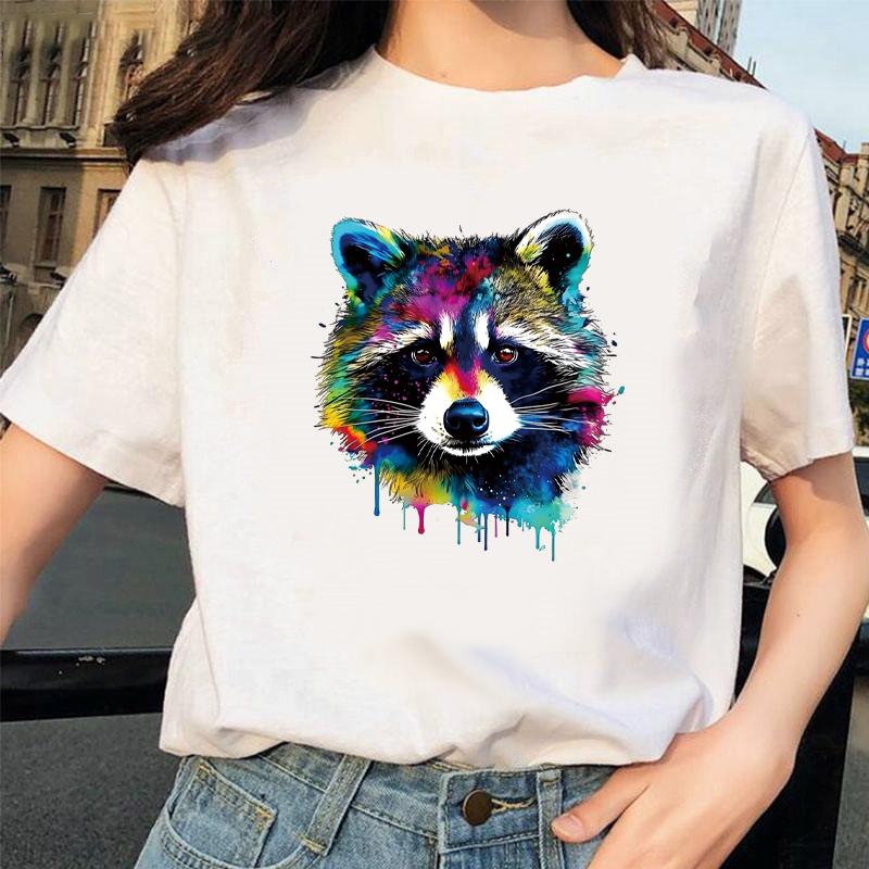 1/2pcs Coloured Raccoon Head Heat Transfer Sticker, DIY Iron-On Decals For Clothes, T-Shirt Making, Pillow Decorating, Clothing Supplies & Appliques