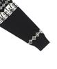 GLACK Gnt071 Kevin Nordic Pattern Knit Zip-Up (Black)