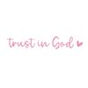 Trust In God Heart Car Rear View Mirror Sticker Decal Faith Bible Verse Christian Church Auto Vehicle Bumper Decor