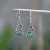 Lab Created Emerald Earring Women Jewelry, 925 Sterling Silver Handmade Jewelry
