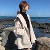 Women's Mid-Length Woolen Cape Coat for Spring and Autumn