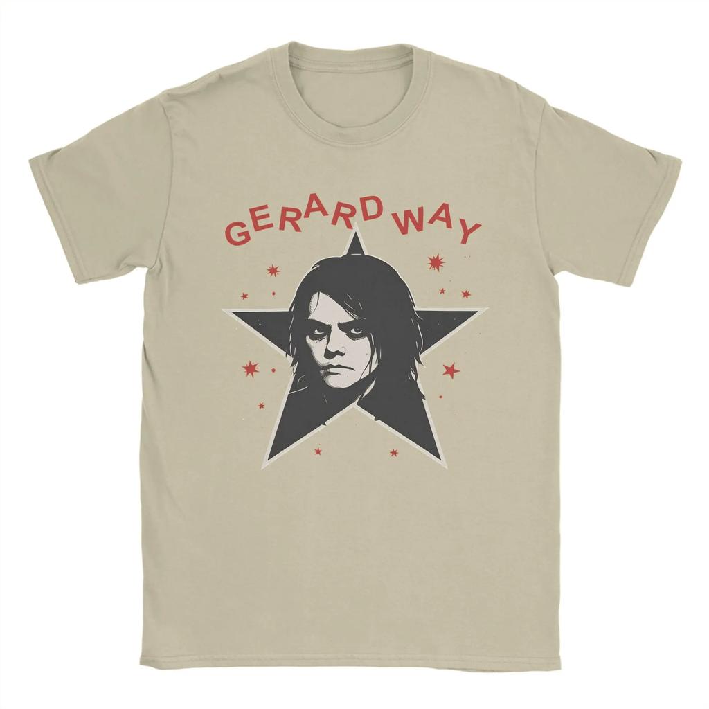 Fun Gerard Way TShirt for Unisex Round Neck Cotton T Shirt My Chemical RoUnisexce Short Sleeve Tees Gift Idea Clothing