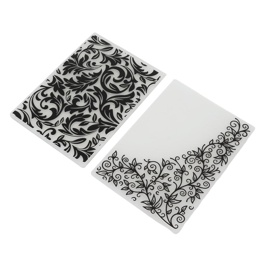 2 шт. Пластиковые папки для тиснения Цветочные листья Пластиковые легкие широкоформатные папки для тиснения