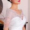 1PC Wedding Shawl Tulle Shawl Cloak Dropship Polka Dot Dress Accessories Diamond Button Rhinestone Bowknot Prom Capelet