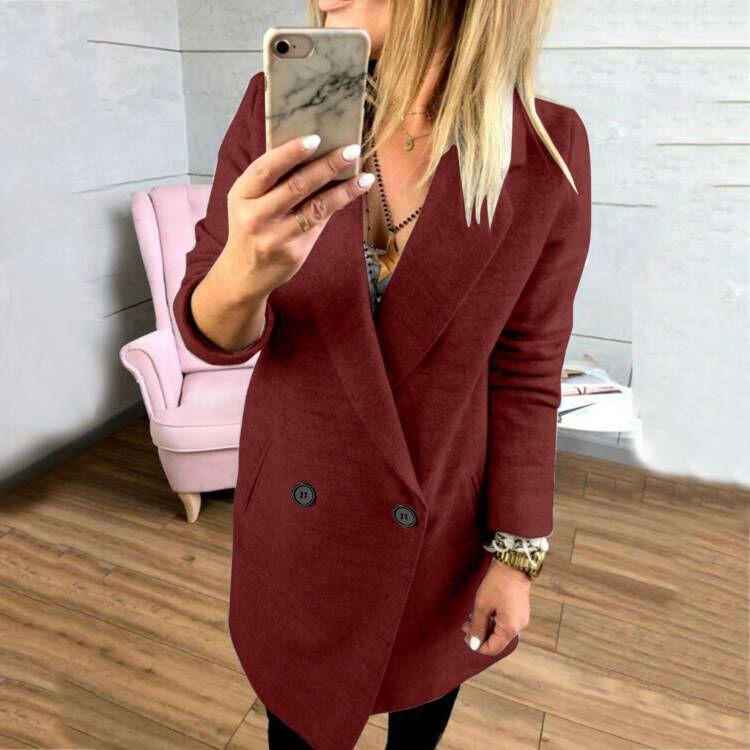 Осенне-зимнее двухстороннее шерстяное пальто женское шерстяное пальто тренчкот женский