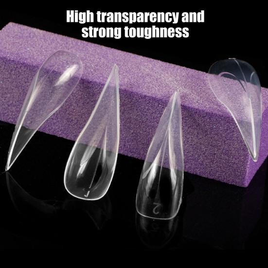 140 шт. накладных ногтей-стилетов, накладные прозрачные ногти, накладные ногти для наращивания ногтей, предварительно сформированные типсы для полного покрытия ногтей, салон «сделай сам»