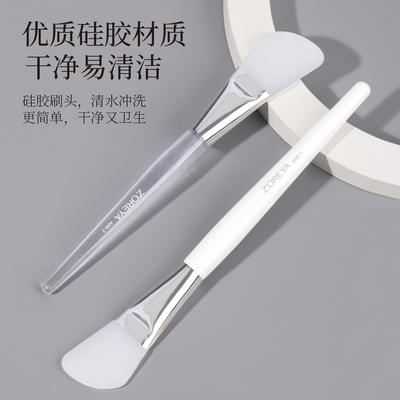 Силиконовая Кисть для Маски Прозрачная Ручка Мягкая Косая Головка Инструмент для Маски Кисть для Макияжа Косметический Материал Портативная