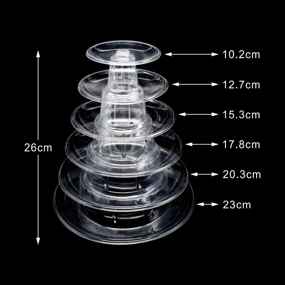 Clear Cupcake Tower Rack PET Material Cake Placing Rack Macaron Display Stand  Wedding Decor