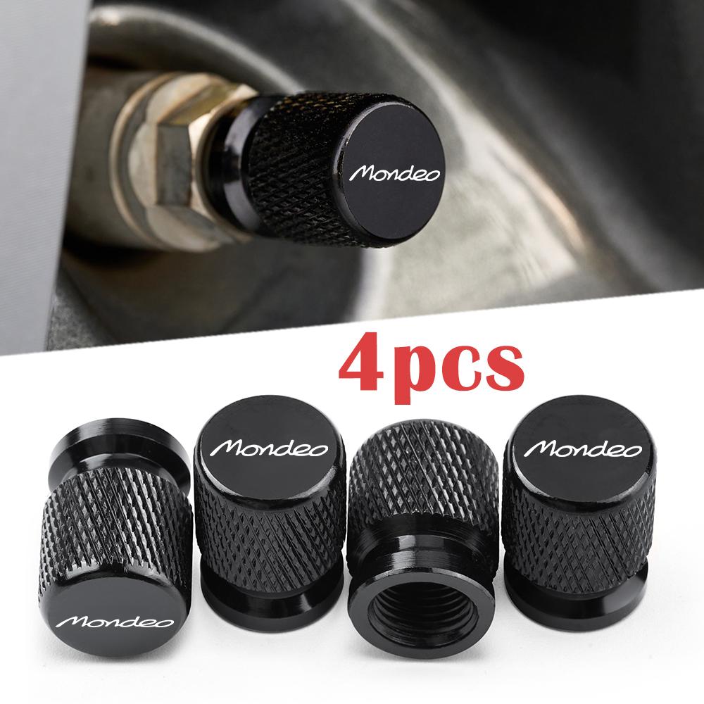 TQ013-4PCS Car Wheel Tire Valve Caps Tyre Stem Covers Airdust Waterproof For Ford Mondeo MK3 MK4 MK5 Accessories