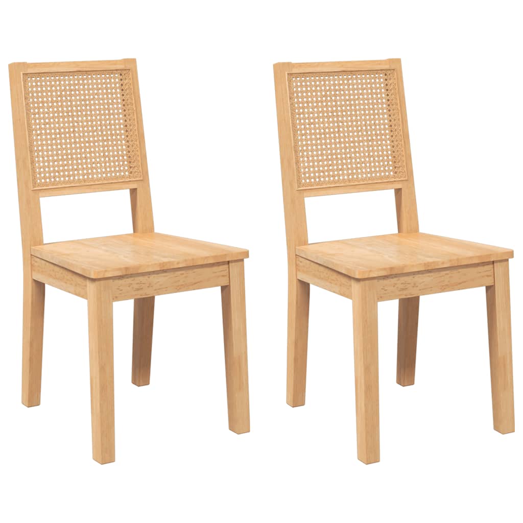 Dining Chairs 2 pcs Solid Rubberwood