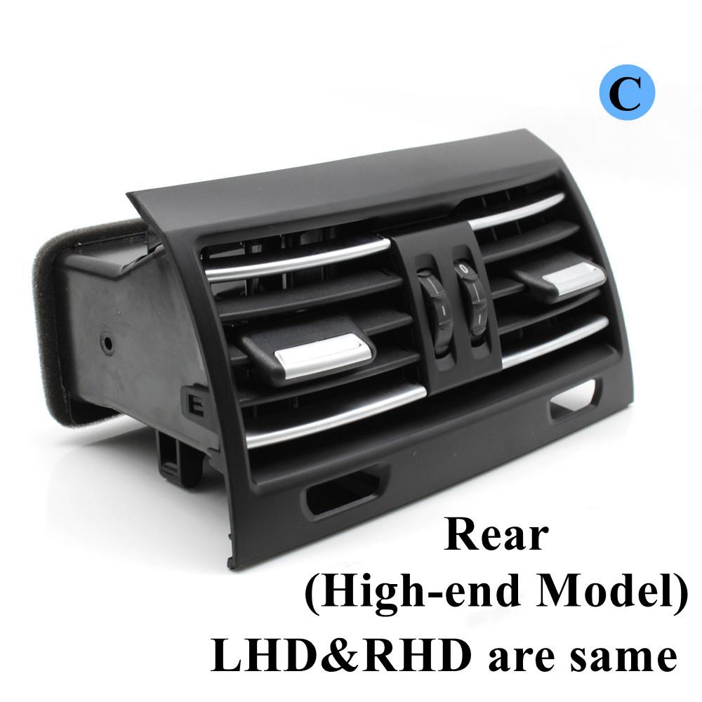 Хромированная задняя вентиляционная решетка кондиционера переменного тока, панель с отверстием для кнопки обогрева для BMW 5 серии F10 F11 F18 520 523