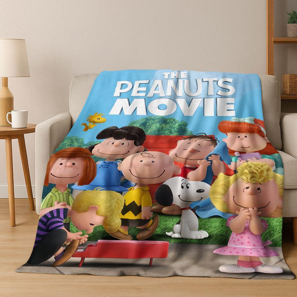 3D Cute Snoopy Dog Peanuts Art Cartoon Flannel Blanket,Cozy Soft Throw Blanket for Home Bedroom Bed Sofa Picnic Cover Gift Kids