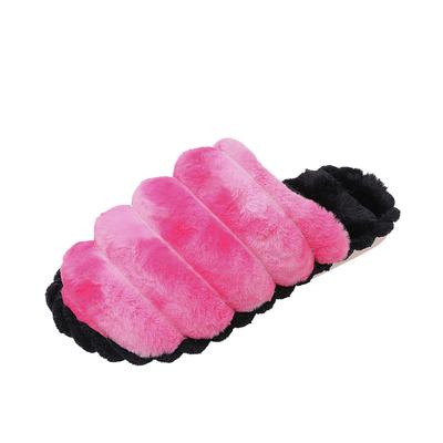 Пушистые тапочки женские 43 большого размера домашние цветные леопардовые тапочки Bao Head плюшевые домашние хлопковые тапочки