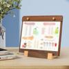 A4/A5 Walnut Wood Menu Clipboard Non-slip Base Table Top Sign Display Shelf  Office