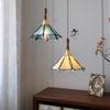 Люстра Тиффани Ретро Креативный Витражный Лотос Подвесной Светильник Коридор Спальня Гостиная E27 Одноламповый Подвесные Светильники