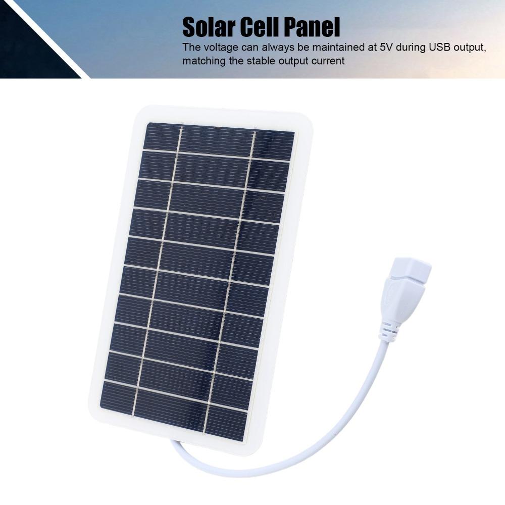 High Efficiency Portable Solar Charger 5V 2W Solar Cell Panel USB Solar Charger  Emergency Use