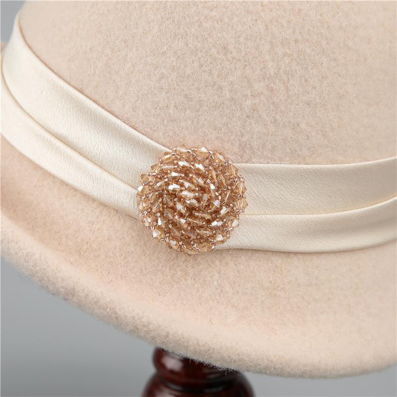 French Retro Top Hat Women's Warm Woolen Woolen Basin Hat Autumn and Winter Fashion Fisherman Hat