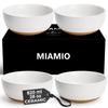 MIAMIO Набор из 4 керамических суповых и cereal-мисок объемом 820 мл, безопасных для посудомоечной машины и микроволновой печи, коллекция Aura – (Для салата, овсянки, фруктов, риса) – –