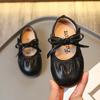 Girls Flats Leather Shoes for Party Wedding Children's Retro Princess Shoes with Bow-knot Kids Soft Sole Pleated Casual Shoes