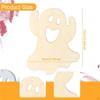 20Pcs Wooden Ghost Decorations Pendants Halloween Wood Chips DIY Drawing Creative Holidays
