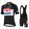 Alpecin Pro Велосипедные комплекты для велоспорта Мужские велотрусы с лямками Велосипедные с коротким рукавом Велосипедная одежда Велосипедный джерси Ciclismo Hombre Черные комплекты