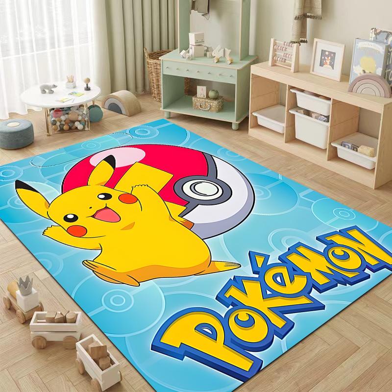 1PC Japan Pokémon Pikachu Printing Carpet for Living Room Bedroom Kid's Room Home Decor Sofa Play Mat Area Rug Non-slip Mat