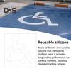 Handicap Parking Lot Stencil Reusable Silicone Disabled Parking Template Flexible Parking Marker Stencil for Garage Parking Pavement Painting