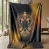 Serbia Printed Flannel Blanket Skin Friendly Warm Decorative Throw for Indoor Couch Bed Daily Use