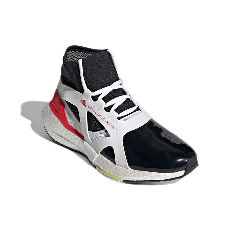 Stella McCartney x adidas UltraBoost 21 Бело-черные женские кроссовки Облачно-белый Основной черный Ярко-красный FZ3044